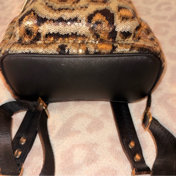 Disney Parks Loungefly Animal Kingdom Leopard Print Sequin Mini Backpack - Picture 3 of 5